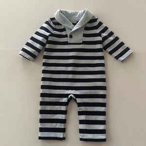 Janie and Jack 3-6 Months Baby Boy Blue Stripe Romper